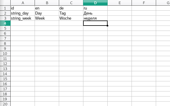 Spreadsheet structure for Godot - localization in Godot 3