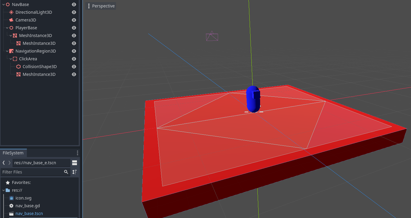 Scene setup for Basic Navigation 3D in Godot 4